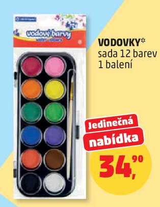 VODOVKY sada 12 barev, 1 balení