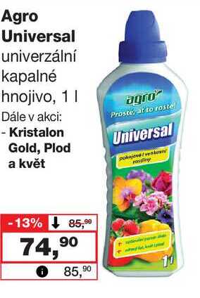 Agro Universal univerzální kapalné hnojivo, 1 l