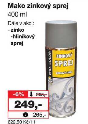 Mako zinkový sprej, 400 ml 
