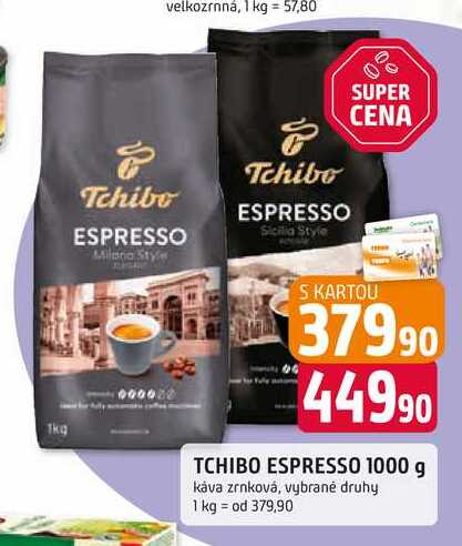 TCHIBO ESPRESSO 1000 g káva zrnková
