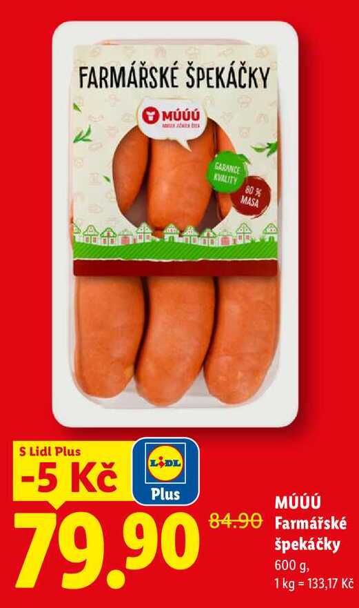 MÚÚÚ Farmářské špekáčky, 600 g