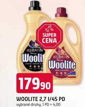 WOOLITE 2,7l, 45 PD vybrané druhy