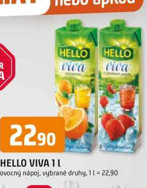 HELLO VIVA 1l ovocný nápoj, vybrané druhy
