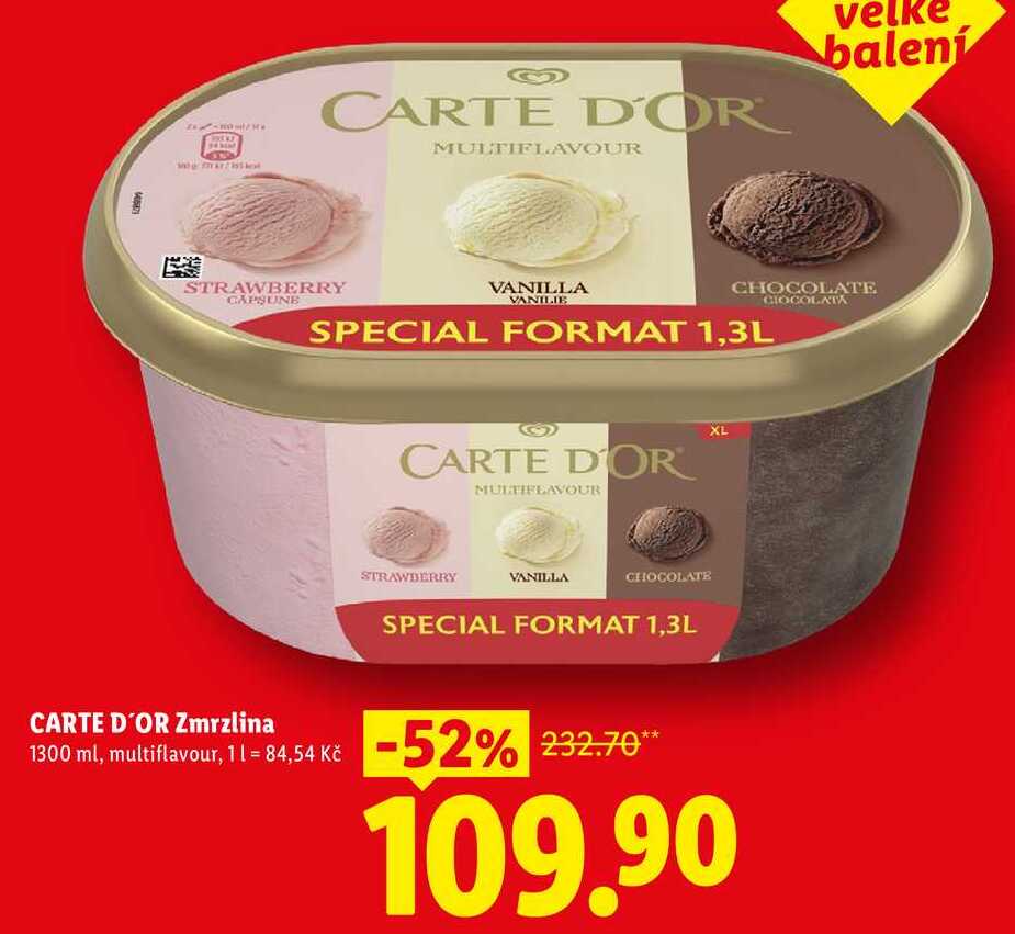 CARTE D'OR Zmrzlina, 1300 ml