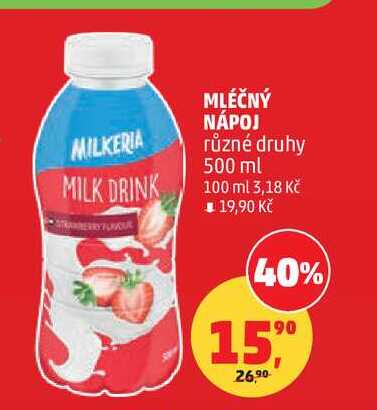 MLÉČNÝ NÁPOJ různé druhy, 500 ml