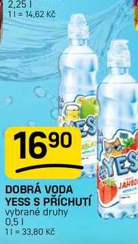 DOBRÁ VODA YESS S PŘÍCHUTÍ  0,5l