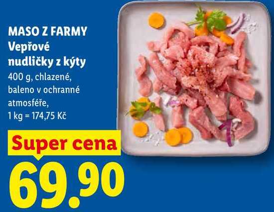 MASO Z FARMY Vepřové nudličky z kýty, 400 g