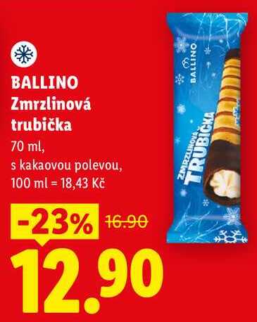 BALLINO Zmrzlinová trubička, 70 ml
