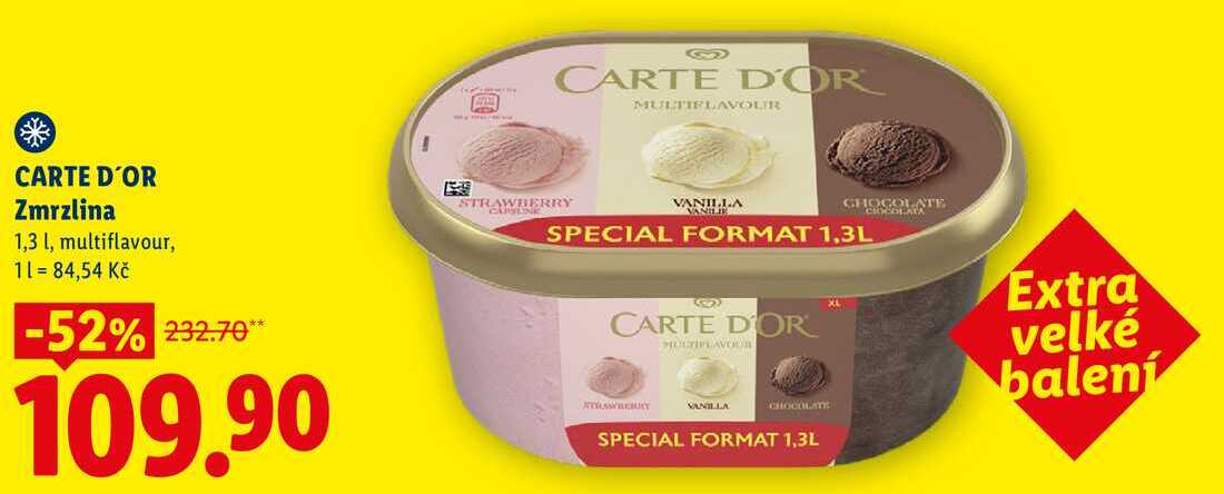 CARTE D'OR Zmrzlina, 1,3 l