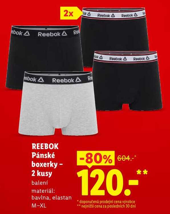 REEBOK Pánské boxerky - 2 kusy 