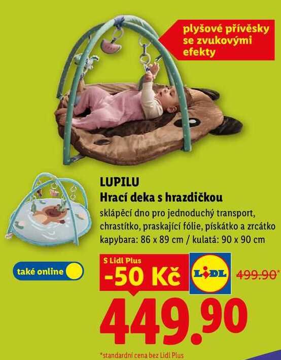 LUPILU Hrací deka s hrazdičkou