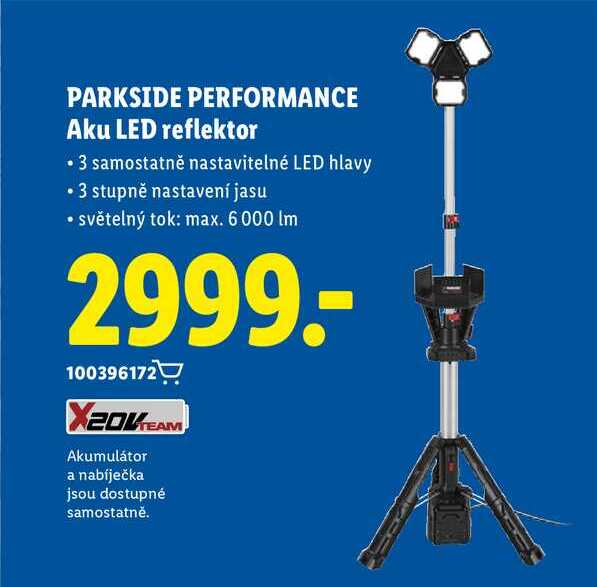 PARKSIDE PERFORMANCE Aku LED reflektor 