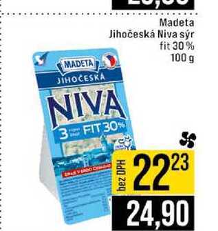 Madeta Jihočeská Niva sýr fit 30% 100 g
