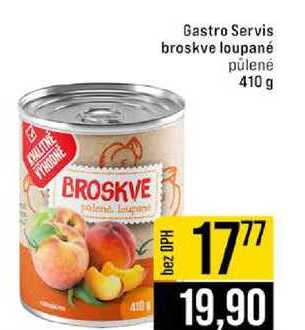 Gastro Servis broskve loupané půlené 410 g