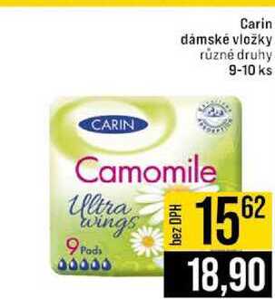 Carin dámské vložky různé druhy 9-10 ks 