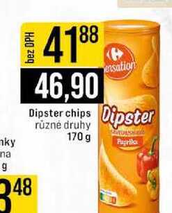 Dipster chips různé druhy 170 g