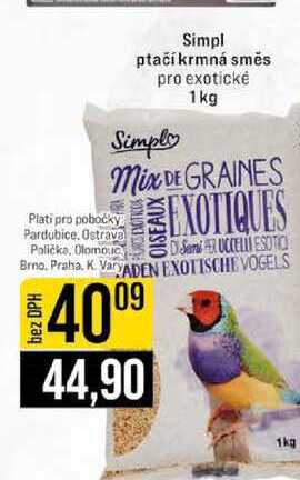 Simpl ptačí krmná směs pro exotické 1kg