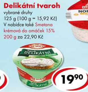 Delikátní tvaroh, 125 g