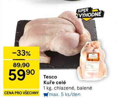 Tesco Kuře celé, 1 kg 