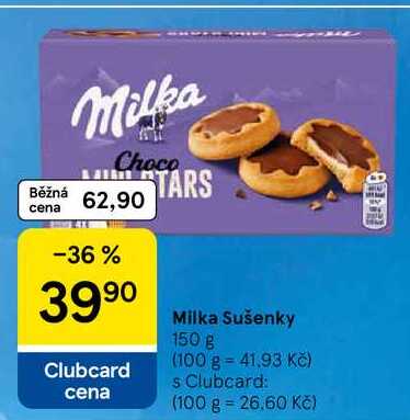 Milka Sušenky, 150 g