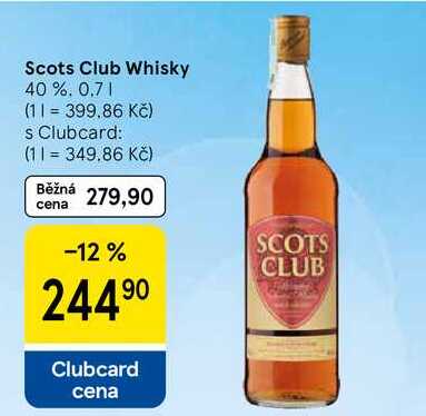 Scots Club Whisky 40 %, 0.7 l