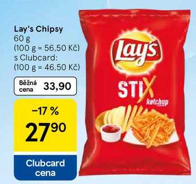 Lay's Chipsy, 60 g 