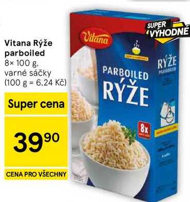 Vitana Rýže parboiled, 8× 100 g 