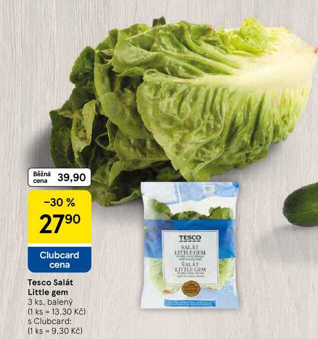 Tesco Salát Little gem, 3 ks. balený  