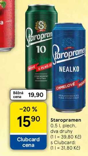 Staropramen plech, 0,5 l 
