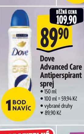   Dove Advanced Care Antiperspirant sprej  150 ml  