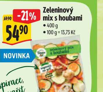 Zeleninový mix s houbami  400 g