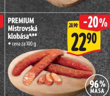 PREMIUM Mistrovská klobása 100 g