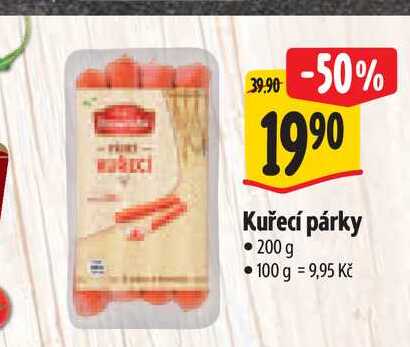   Kuřecí párky  200 g 