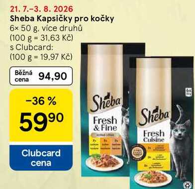 Sheba Kapsičky pro kočky, 6x 50 g, více druhů