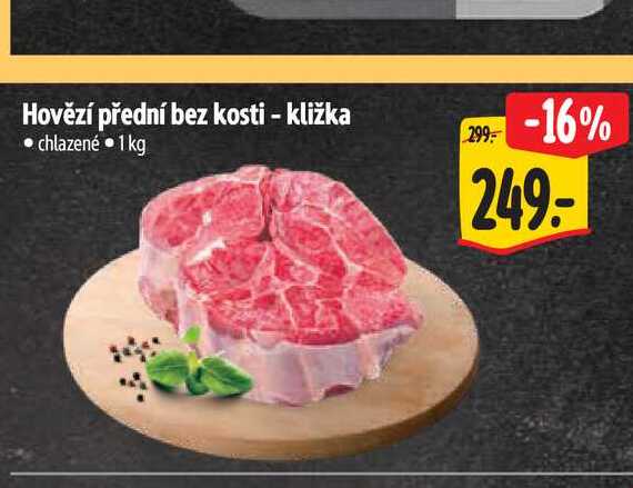 Hovězí přední bez kosti - kližka 1 kg