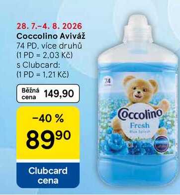 Coccolino Aviváž, 74 PD, více druhů 