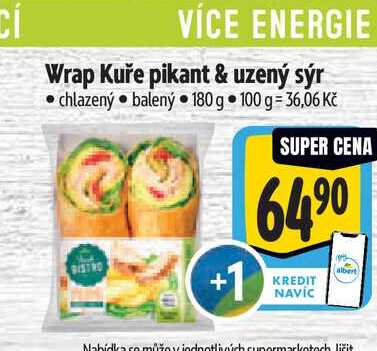  Wrap Kuře pikant & uzený sýr  180 g