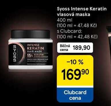 Syoss Intense Keratin vlasová maska, 400 ml 