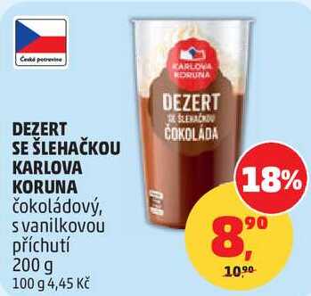 DEZERT ČOKOLÁDA SE ŠLEHAČKOU KARLOVA KORUNA čokoládový, 200 g