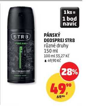PÁNSKÝ DEOSPREJ STR8 různé druhy, 150 ml 