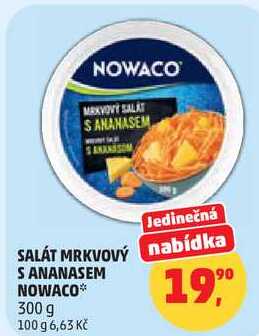 SALÁT MRKVOVÝ S ANANASEM NOWACO, 300 g