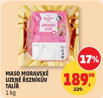MASO MORAVSKÉ UZENÉ ŘEZNÍKŮV TALÍŘ, 1 kg