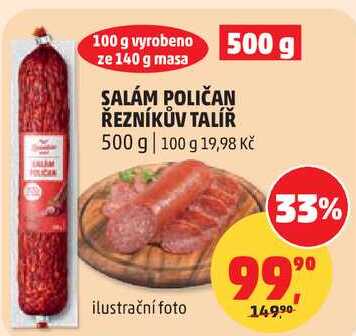 SALÁM POLIČAN ŘEZNÍKŮV TALÍŘ, 500 g  