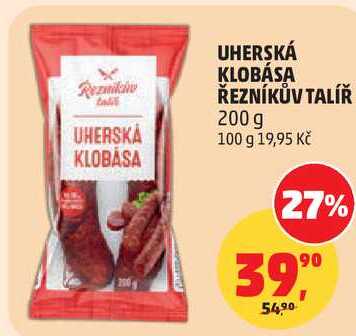 UHERSKÁ KLOBÁSA ŘEZNÍKŮV TALÍŘ, 200 g