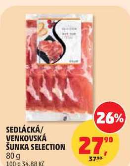 SEDLÁCKÁ/ VENKOVSKÁ ŠUNKA SELECTION, 80 g