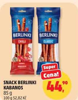 SNACK BERLINKI KABANOS, 85 g   