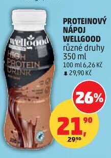 PROTEINOVÝ NÁPOJ WELLGOOD různé druhy, 350 ml  