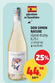 DON SIMON NATURE různé druhy, 0,75 l 