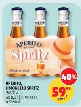 APERITO, LIMONCELO SPRITZ 9/8% alk., 3x 0,2 l 