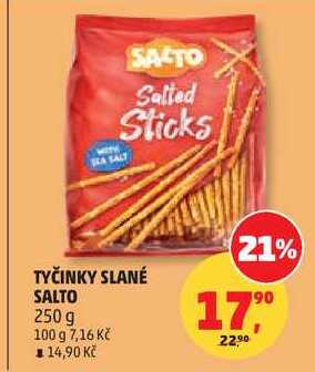 TYČINKY SLANÉ SALTO, 250 g  